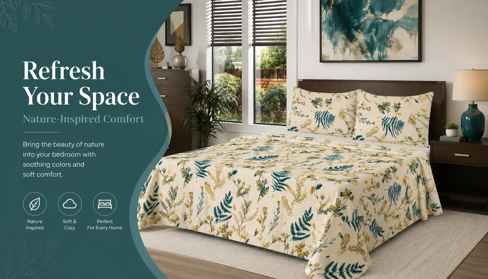 Refresh Your Space with Nature-Inspired Comfort: Elegant Floral Bedding for Every Home