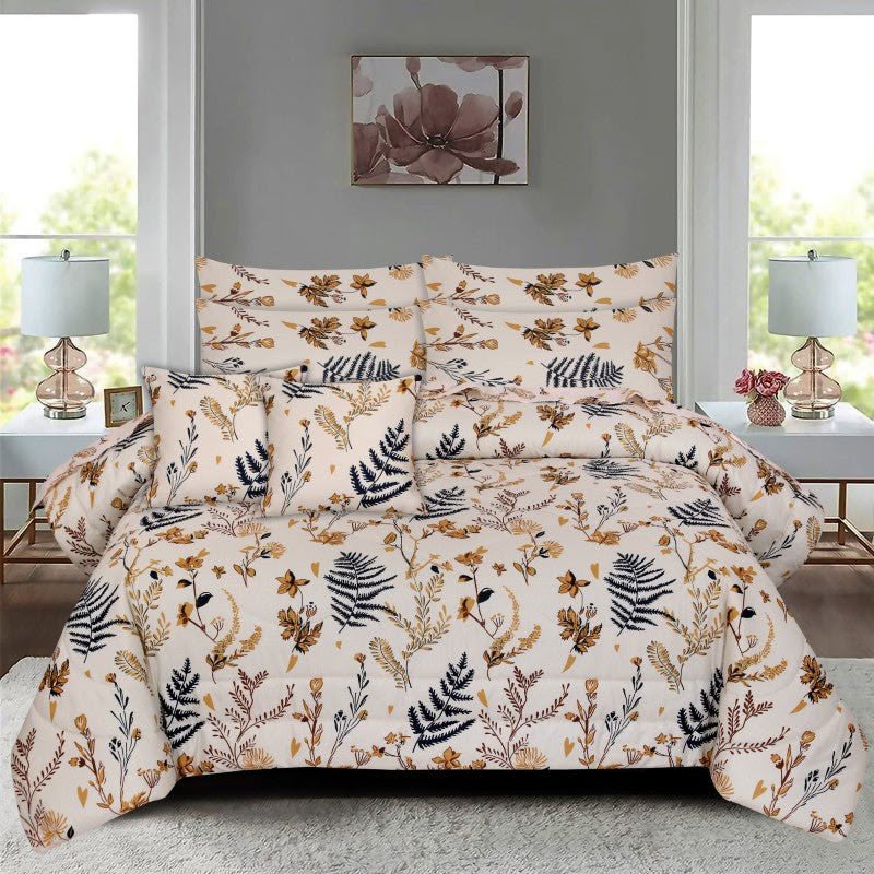 Soft Warm Botanical Comforter Set