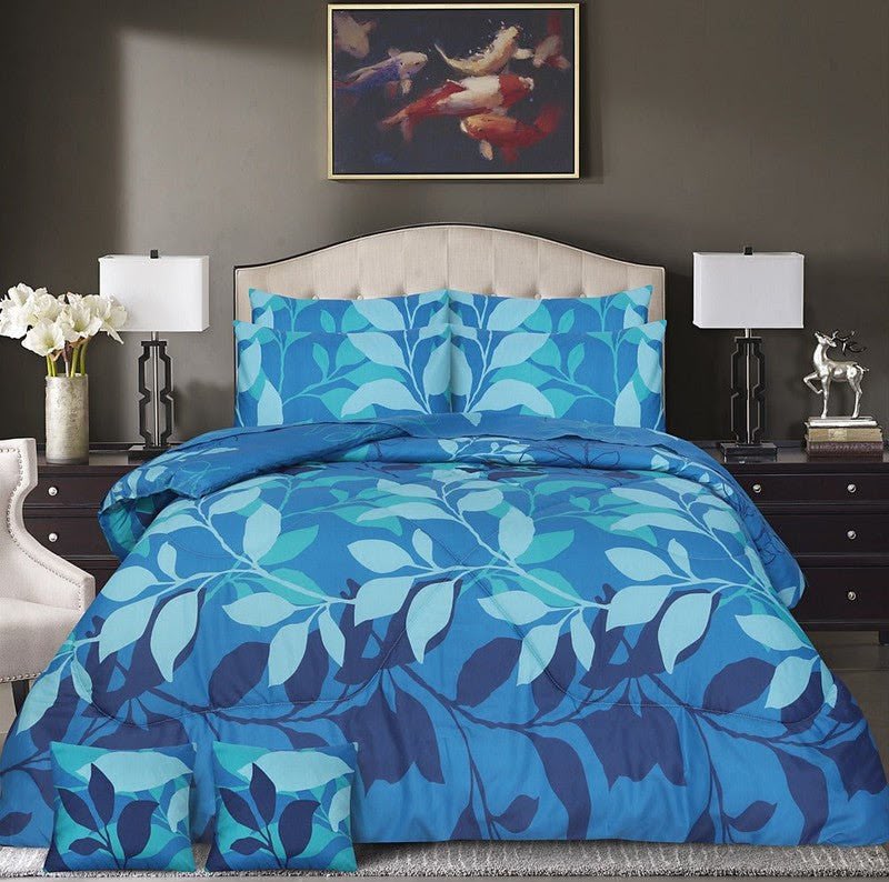 Azure Leaf Comforter Set
