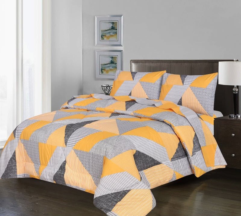 Modern Mustard Geometric Comforter Set