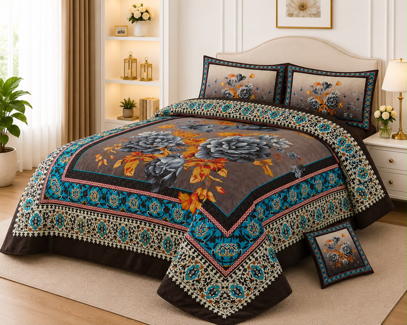 Vintage Floral Elegance Bedsheet Set