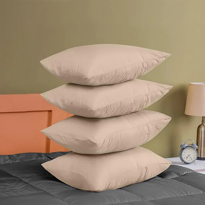 Ferrera Beige Pillow Case-Pack of 4