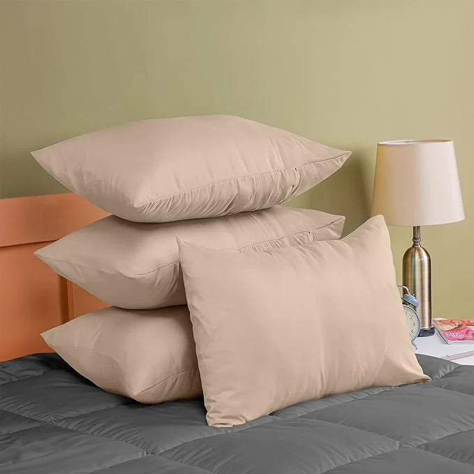 Ferrera Beige Pillow Case-Pack of 4