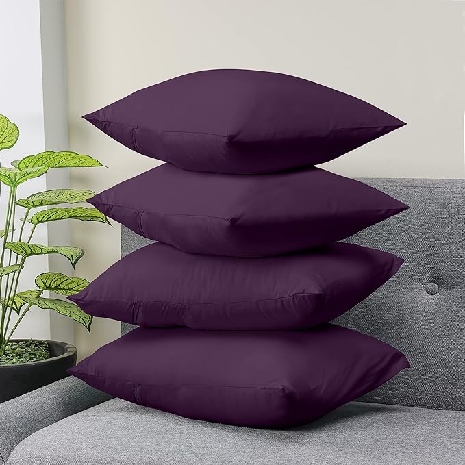 Ferrera Plum Pillow Case-Pack of 4