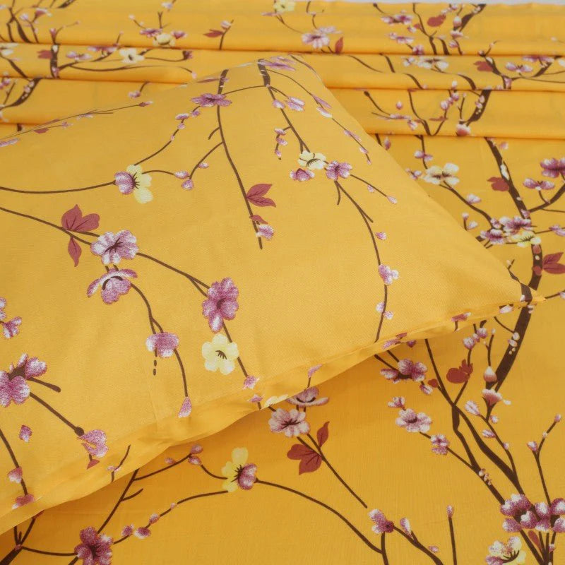 Floral Turmeric - Bed Sheet Set